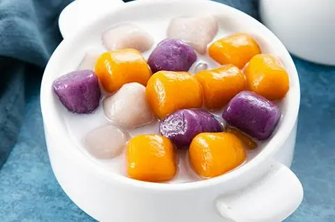 Hình ảnh che khoai deo suong sao đậu  đỏ nuoc dừa 