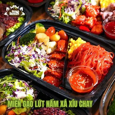 Hình ảnh Miến Gạo Lứt Nấm Nướng Xá Xíu 