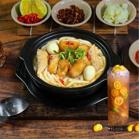 Hình ảnh ⭐️COMBO Bánh Canh Cá Lóc Chiên + Ly Trà Tắc
