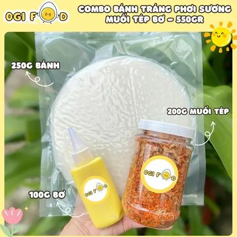 Hình ảnh Combo Bánh Tráng Phơi Sương Muối Hành Bơ Lớn - Ăn Vặt OGI FOOD 