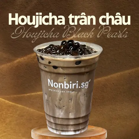 Hình ảnh Houjicha Trân châu đường đen (Nhật)