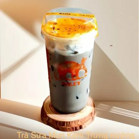 Hình ảnh Trà Sữa Mun Kem Trứng Nướng