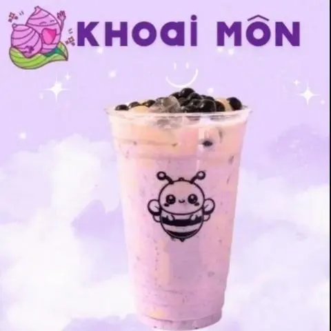 Hình ảnh Trà Sữa Sốt Khoai Môn Dừa Sợi Phú Sĩ, Kem Macchiato, Trân Châu Mix 3 Vị (Size L)