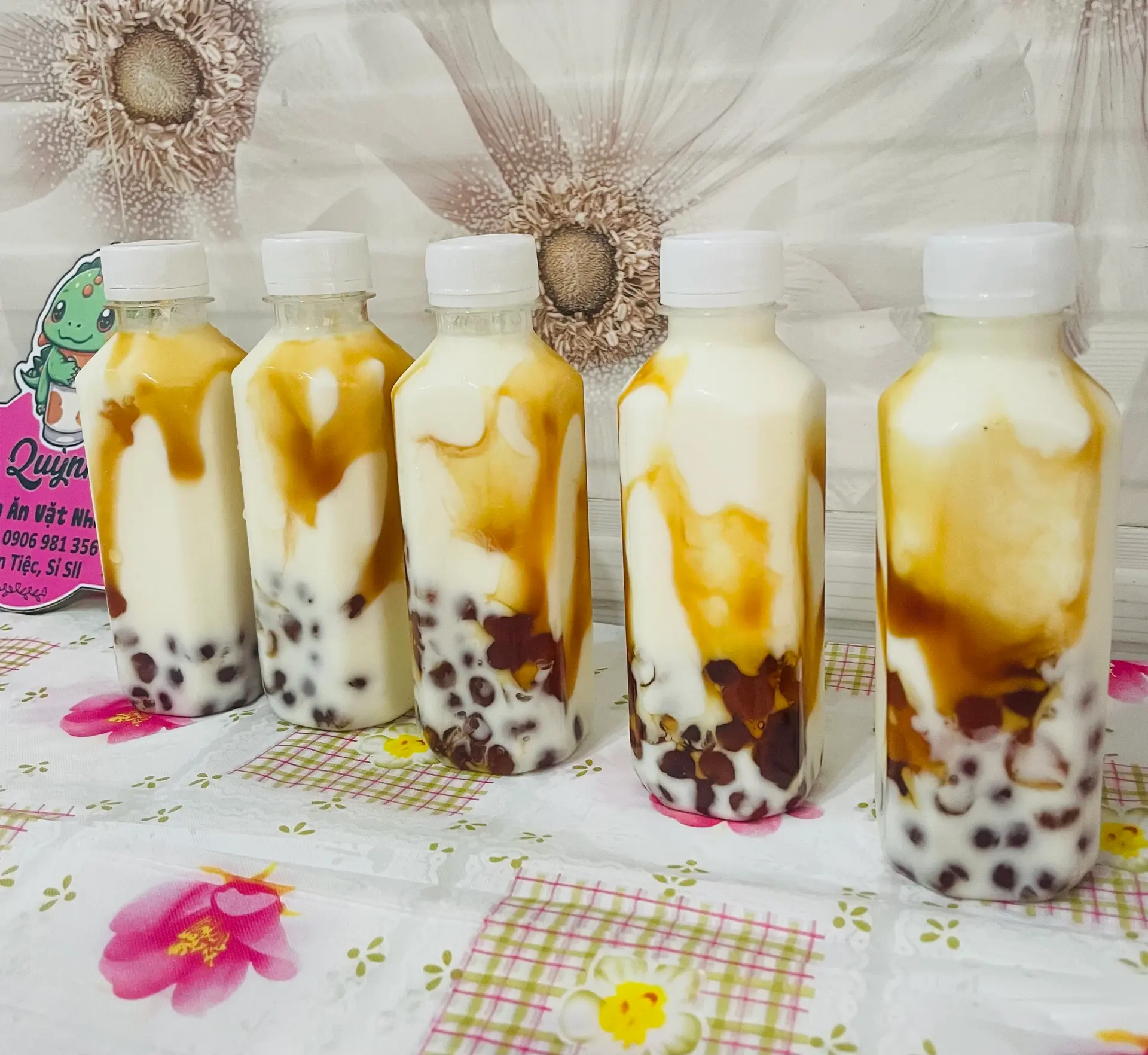 Hình ảnh 1 chai Sữa chua  trân châu 250ml