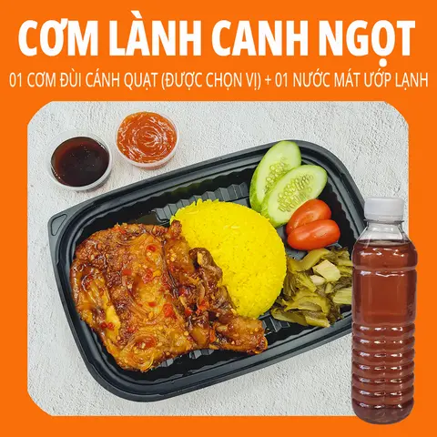 Hình ảnh 1 Cơm Đùi Gà Cánh Quạt (Được Chọn Vị) + 1 Chai Nước Mát