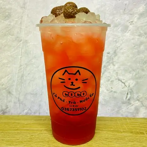 Hình ảnh Trà dâu nha đam ly 700ml