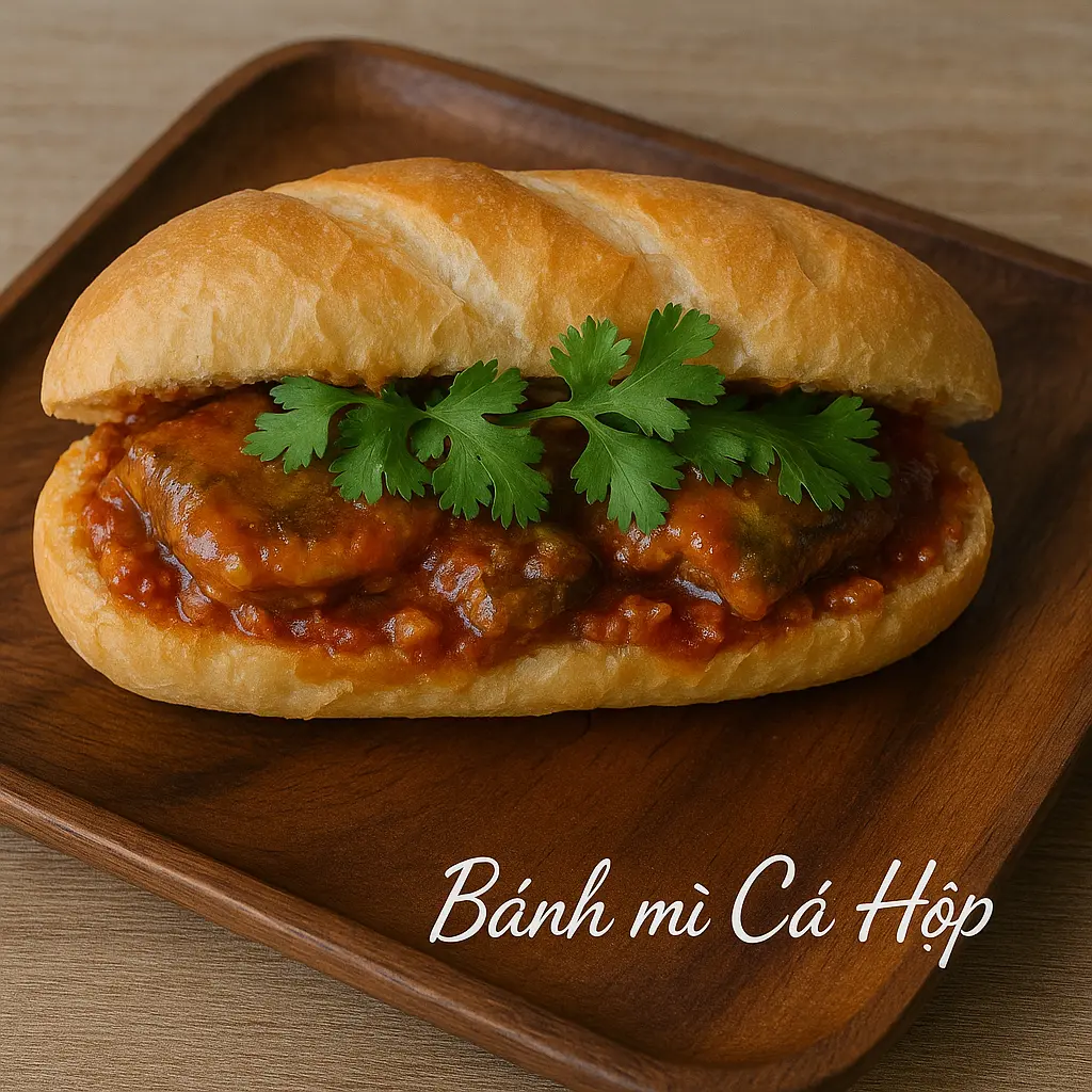 Hình ảnh Bánh mì cá hộp