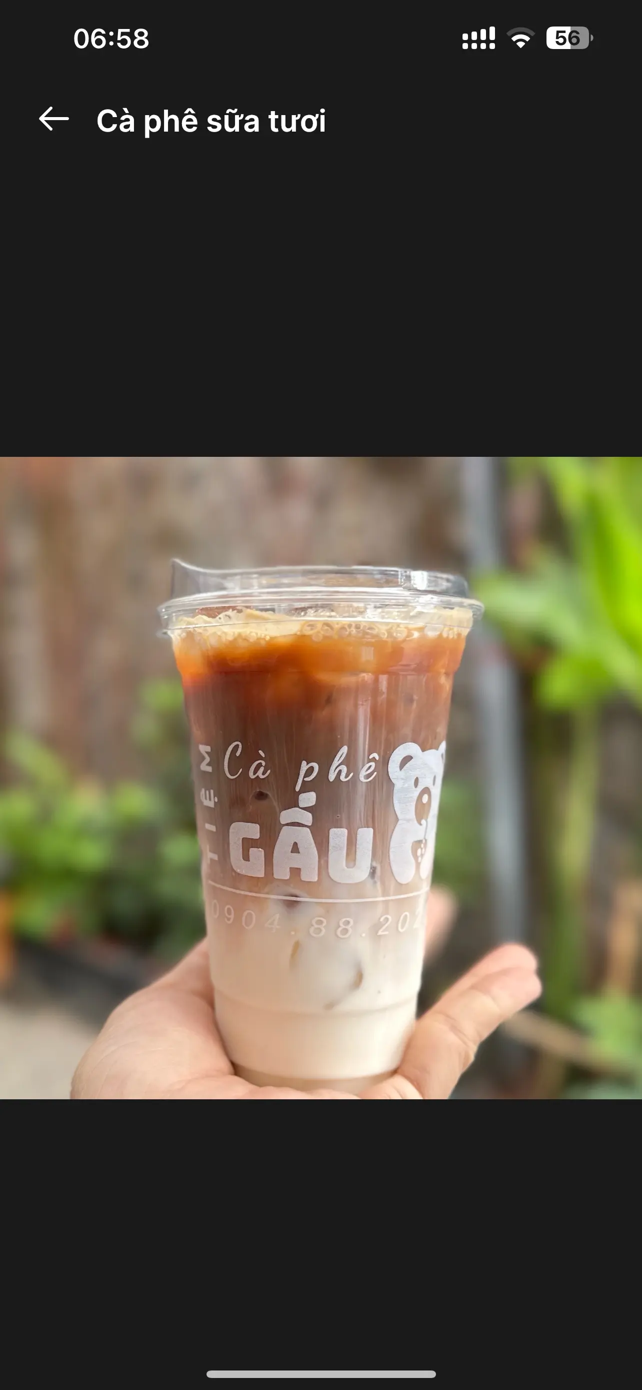 Hình ảnh Cà phê sữa tươi
