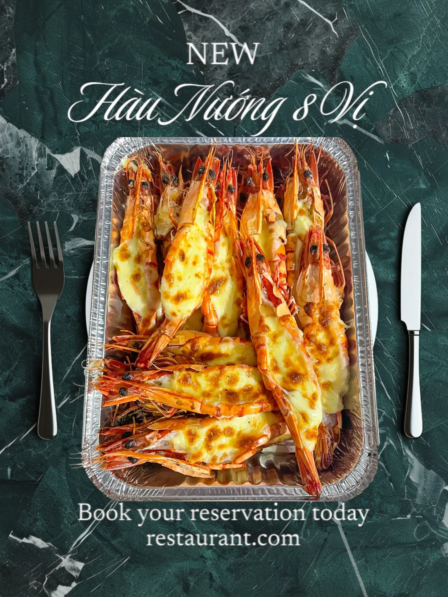 Hình ảnh Tôm Nướng Phô Mai Đút Lò (1kg)