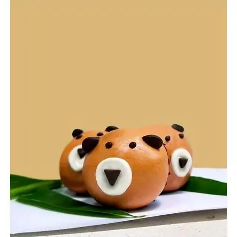 Hình ảnh Bánh bao hình gấu socola