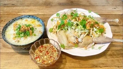 Hình ảnh Góc tư con trộn gỏi - cháo