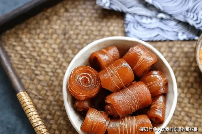 Hình ảnh Da heo cuộn chỉ hầm