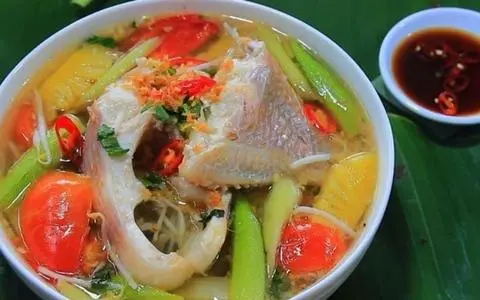 Hình ảnh Canh chua cá điêu hồng