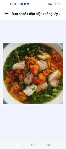 Hình ảnh Bún cá lóc đặt biệt lấy hợp