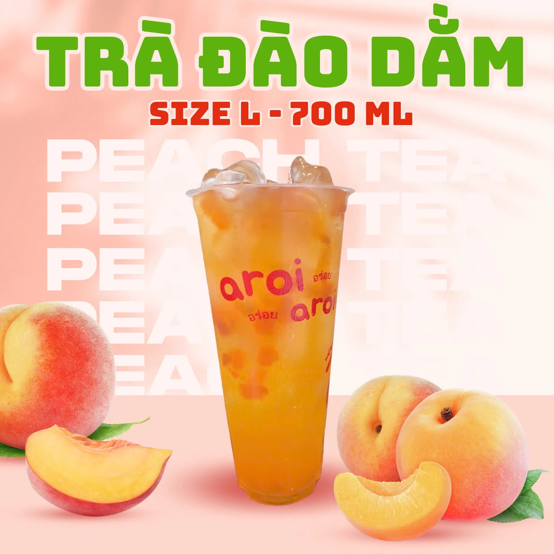 Hình ảnh Trà Đào Dằm - Không Miếng Đào - Size L 650ml