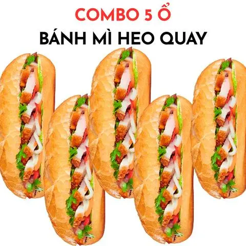 Hình ảnh Combo 5 ổ Bánh Mì Heo Quay (Càng đặt nhiều - Giá càng tốt)