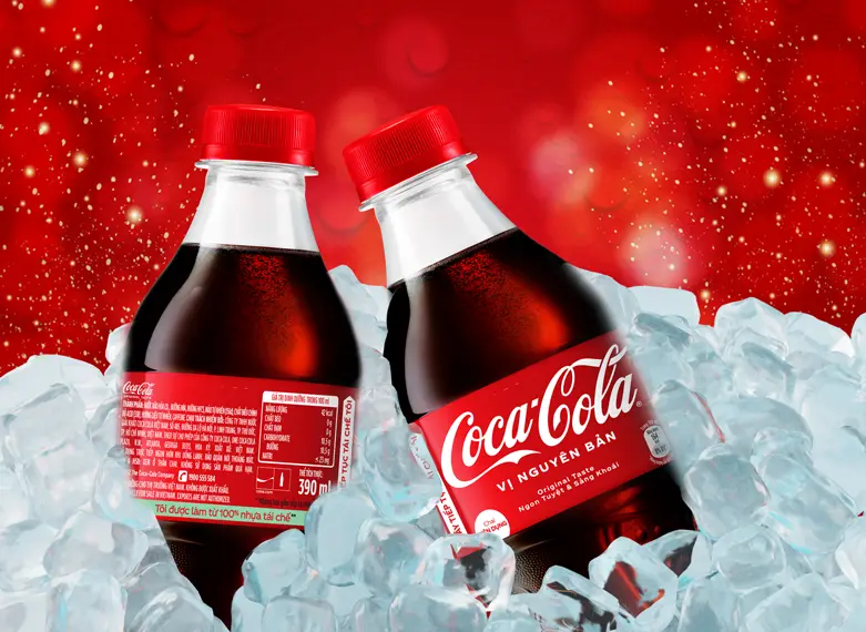 Hình ảnh Coca Chai 390ml + tặng Ly đá