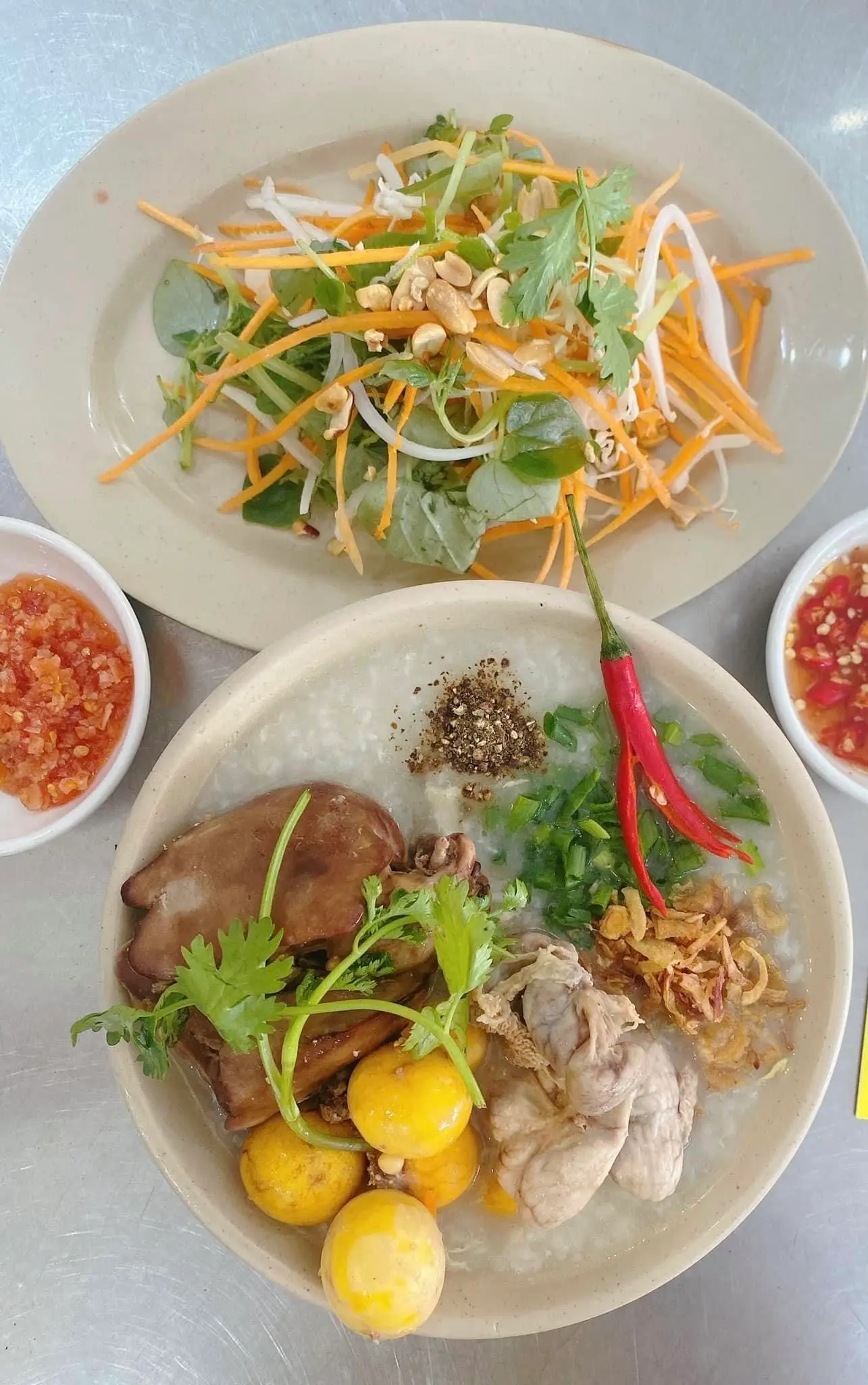 Hình ảnh cháo lòng gà 