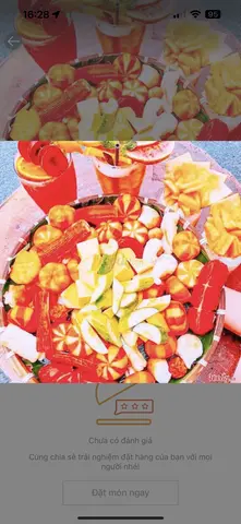 Hình ảnh Combo cá viên chiên giòn lớn - trà đào