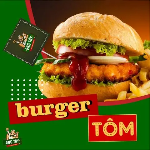 Hình ảnh Burger Tôm + xúc xích