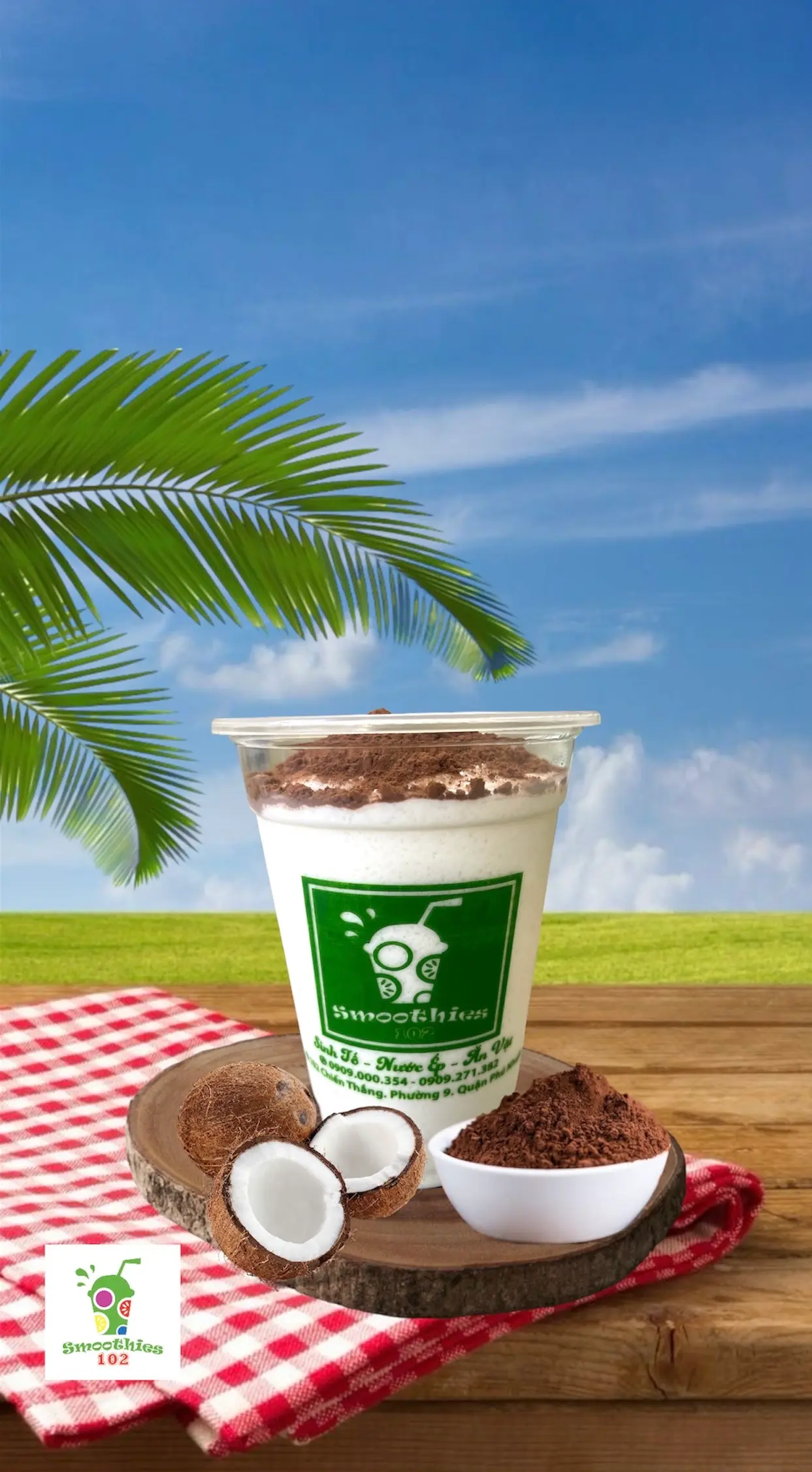 Hình ảnh Sinh tố cacao dừa