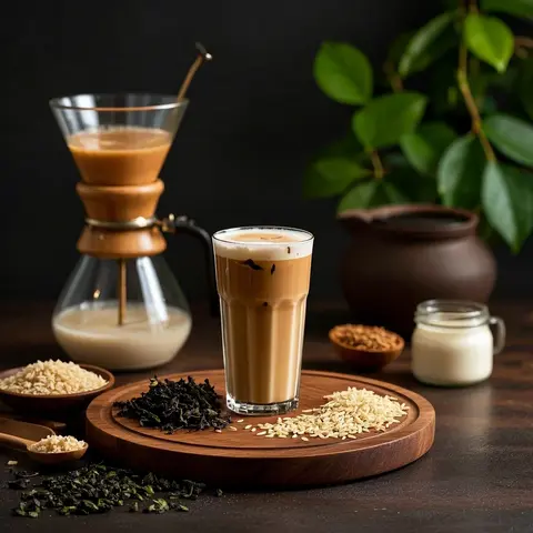 Hình ảnh Ô Long Gạo Rang Sữa