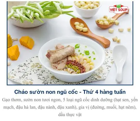 Hình ảnh cháo sườn non hầm ngũ cốc 