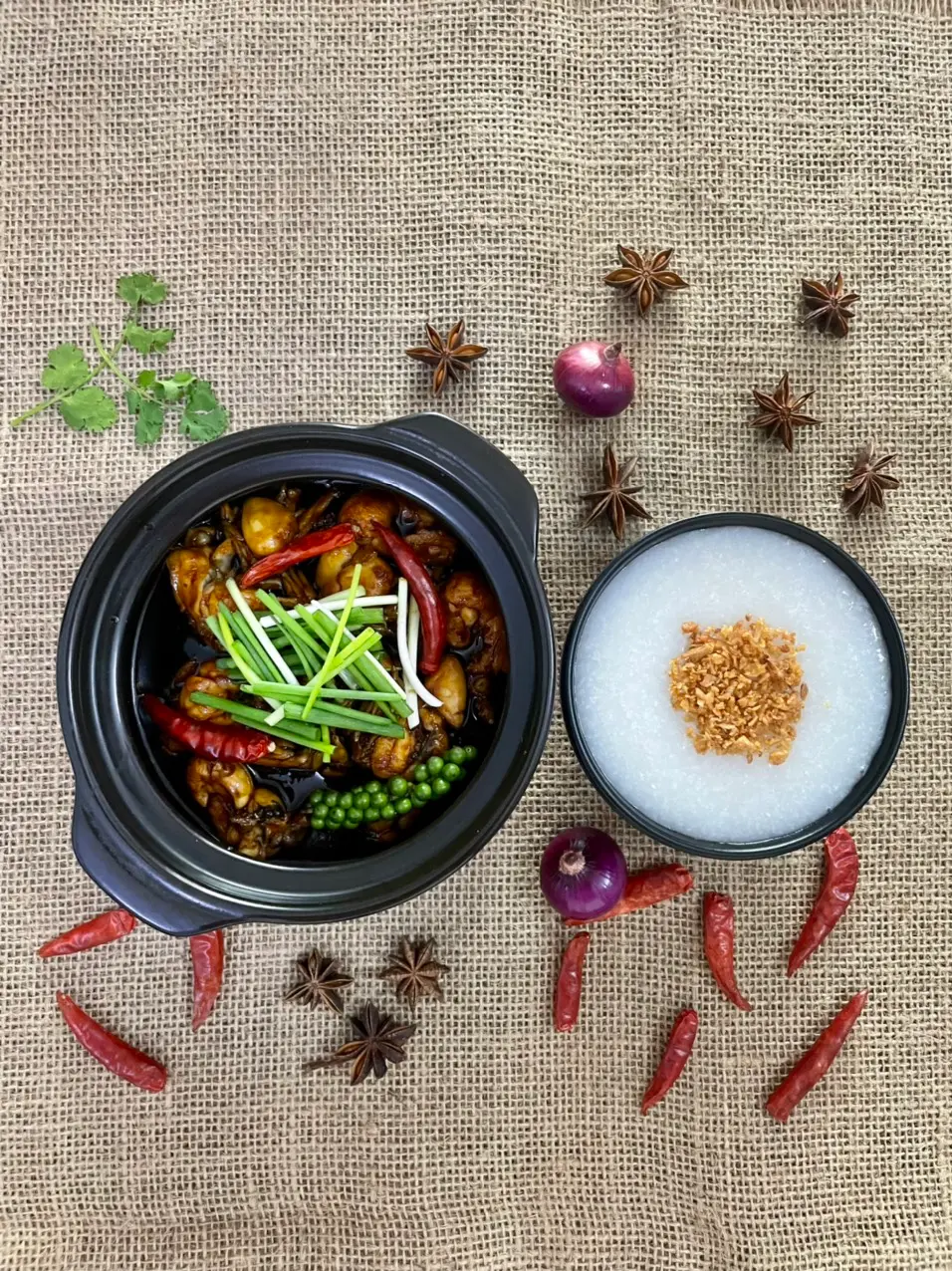 Hình ảnh Cháo ếch 3 con ( cháo tỏi phi )