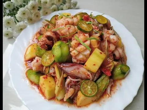 Hình ảnh Mực Trộn Sốt Thái Lớn .. 037318- 9368