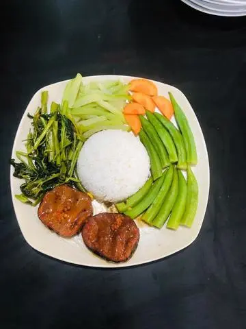 Hình ảnh cơm chay thập Cẩm +chả chén 