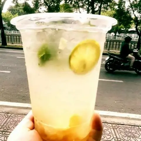 Hình ảnh Trà chanh bạc hà trân châu ly lớn