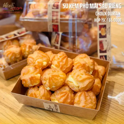 Hình ảnh Bánh su kem phô mai sầu riêng