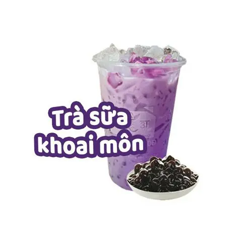 Hình ảnh Trà sữa khoai môn Size M 