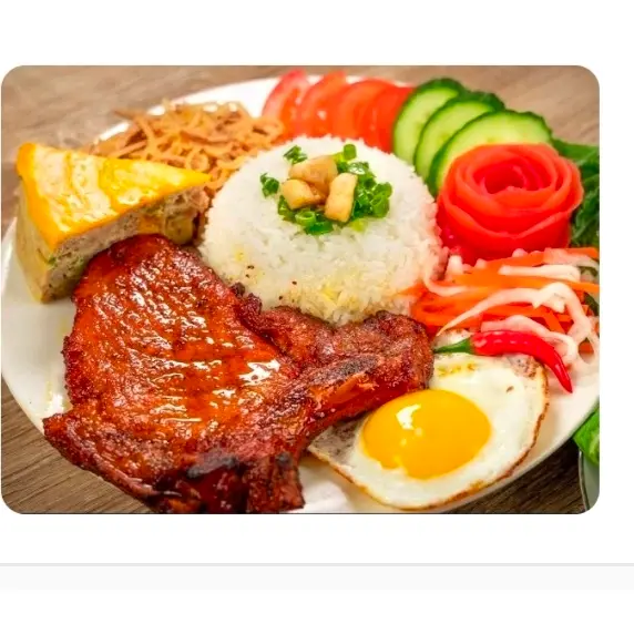 Hình ảnh cơm tấm sườn chả trứng 