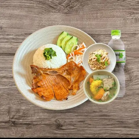Hình ảnh Combo sườn bì - canh - nước