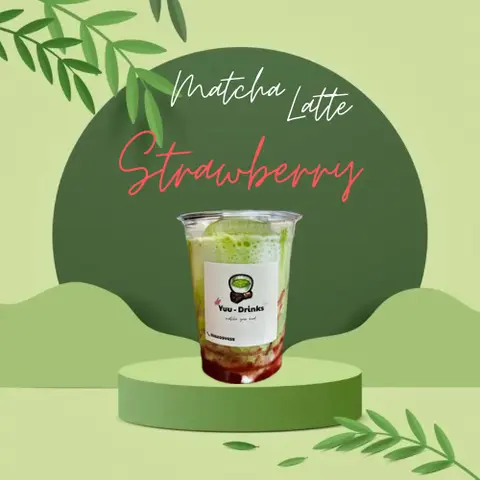 Hình ảnh Matcha latte dâu