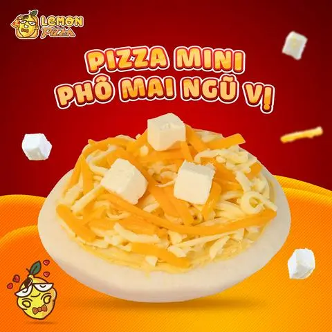 Hình ảnh Bánh Pizza Phô Mai Ngũ Vị, Size 10cm Thơm Ngon