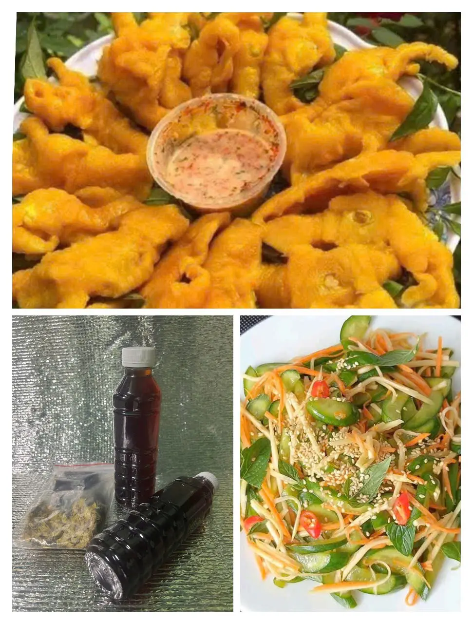 Hình ảnh COMBO 7:  CHÂN GÀ Ủ MUỐI + NƯỚC SÂM + GỎI DƯA LEO