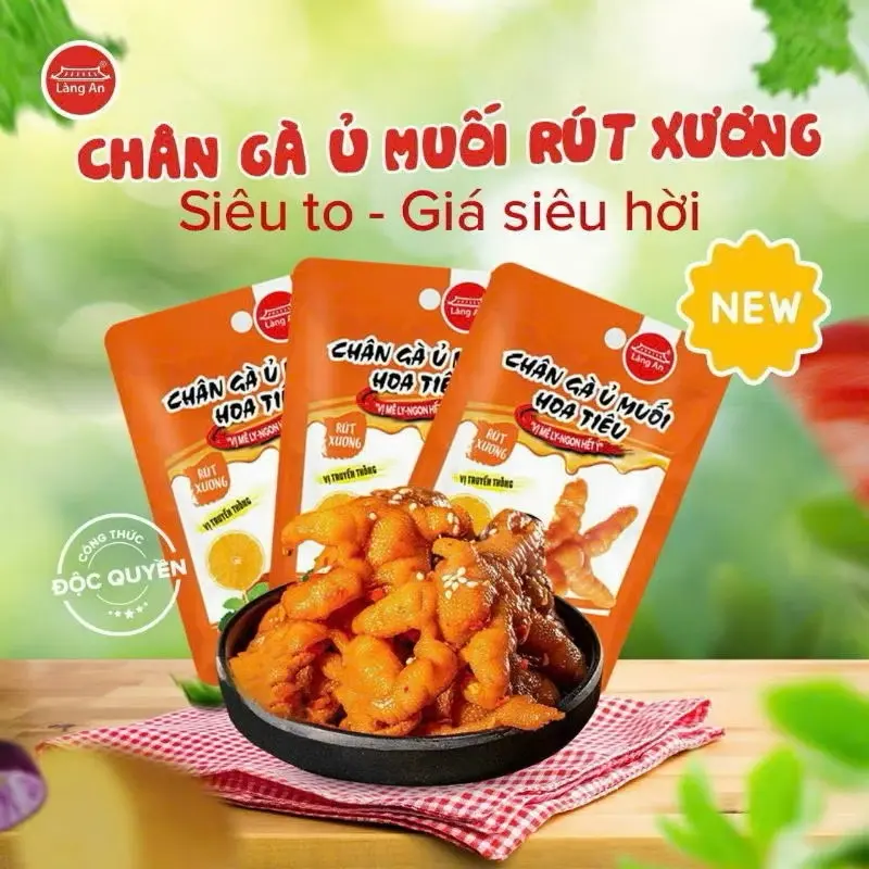 Hình ảnh 1 Gói Chân Gà Rút Xương Ủ Muối Hoa Tiêu-30g
