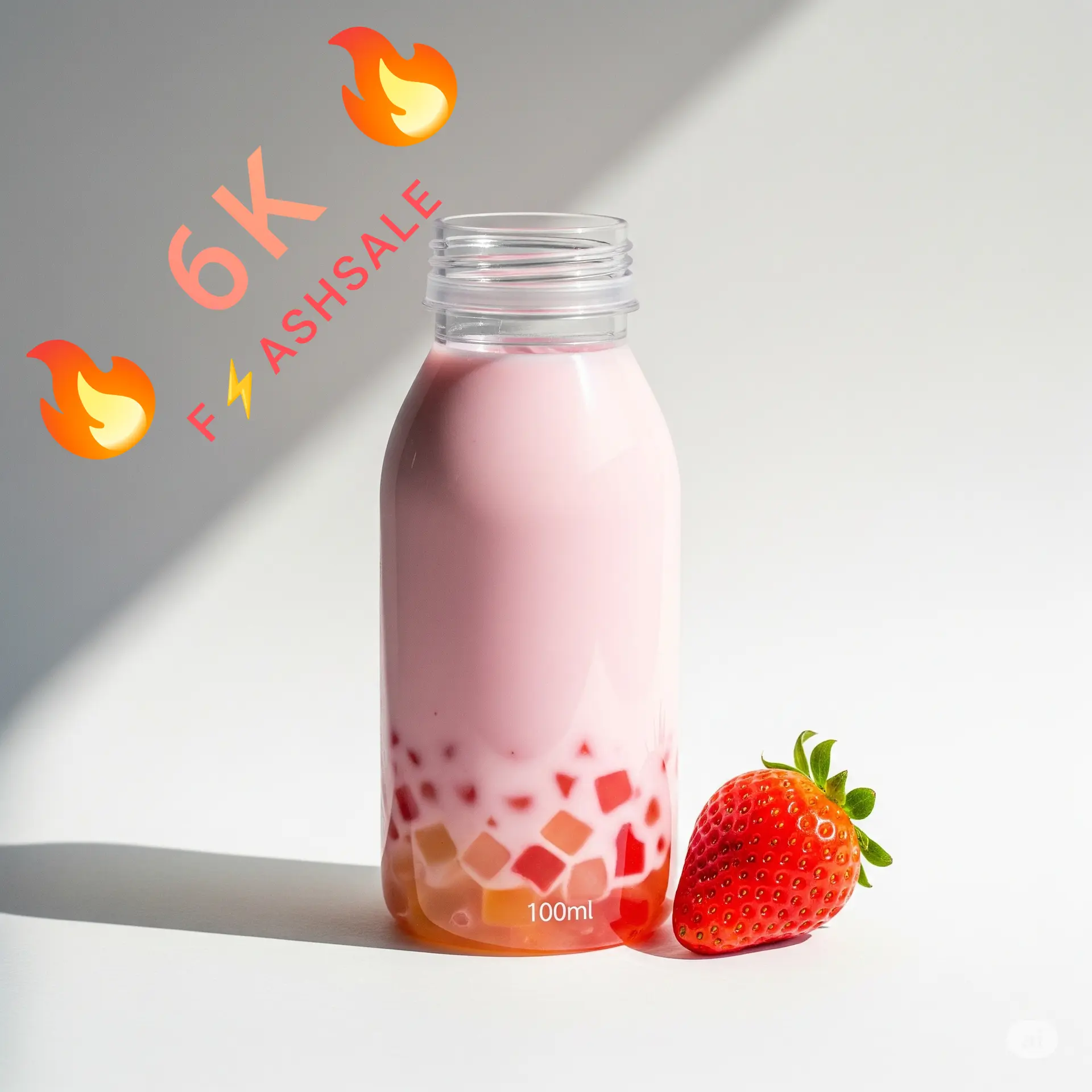Hình ảnh Sữa lắc dâu chai 100ml