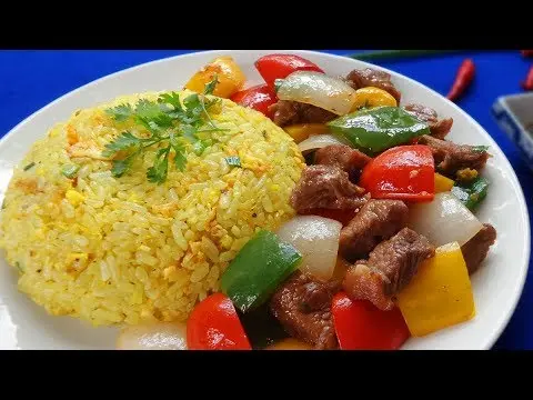 Hình ảnh Cơm bò lúc lắc + canh