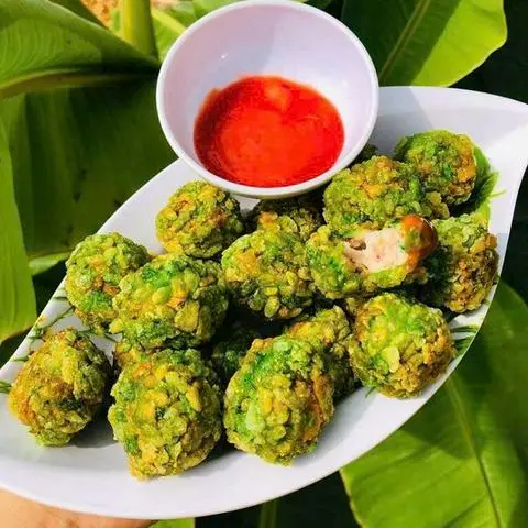 Hình ảnh Hải Sản Tẩm Cốm Xanh 