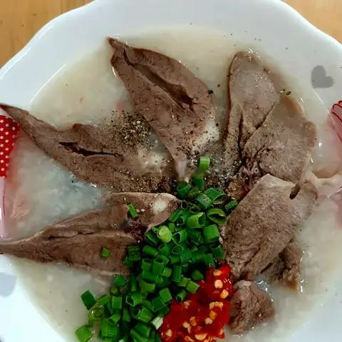 Hình ảnh Cháo Tim Lưỡi - Da Heo