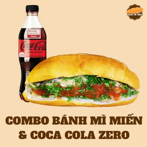 Hình ảnh Combo Bánh Mì Miến & Coca Cola Zero Suger