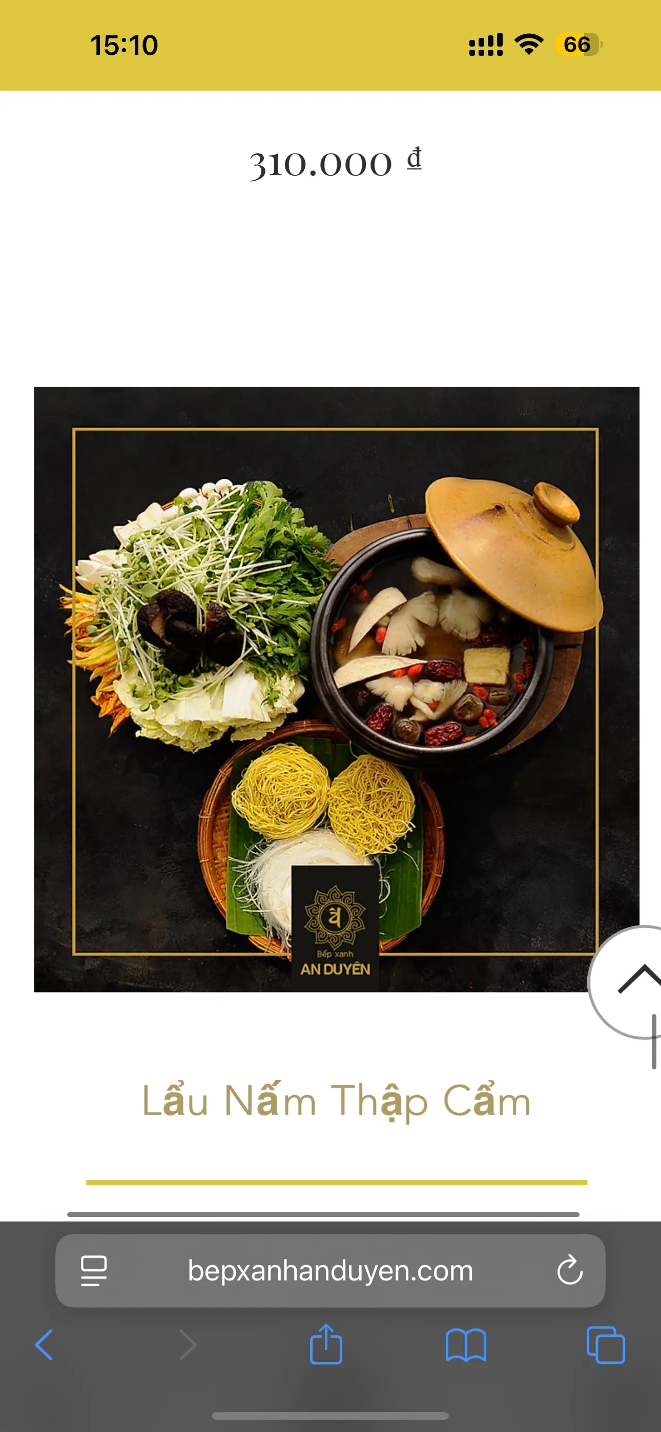 Hình ảnh Lẩu nấm thập cẩm chay - Mushroom with seaweed hotpot
