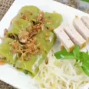 Hình ảnh Bánh Cuốn Nhân Thit Vị Lá Dứa Đặc Biệt Nhiều Chả 