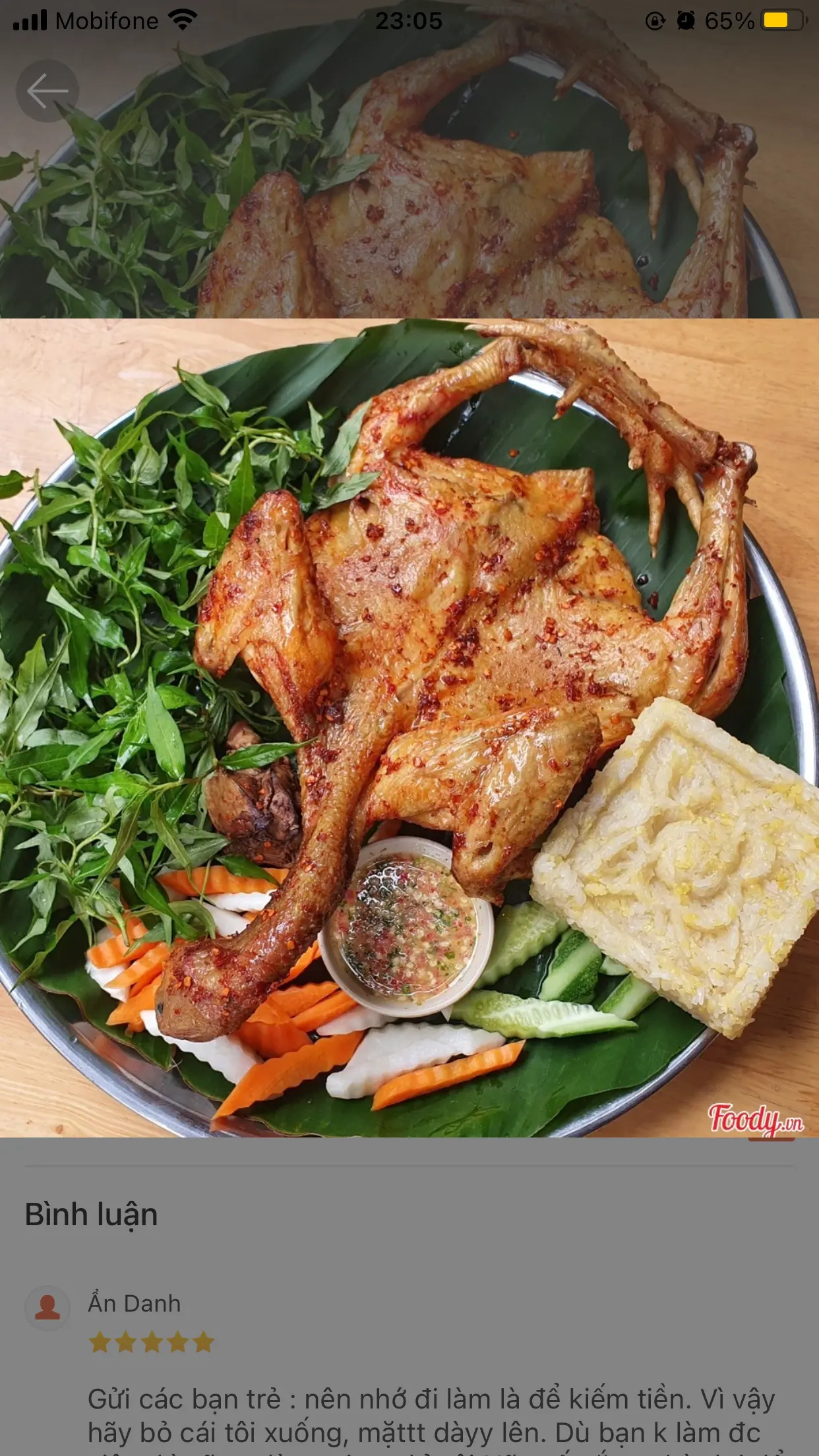 Hình ảnh Combo 5: 1 con Gà ta nướng Muối Ớt + 1 Hộp Xôi