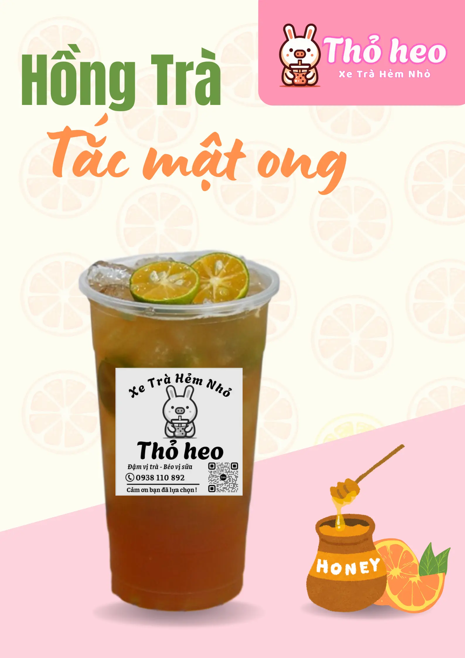 Hình ảnh Hồng trà tắc mật ong size L 