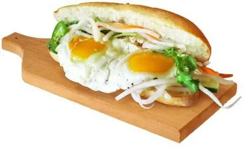 Hình ảnh Bánh Mì Ốp Là 2 Trứng