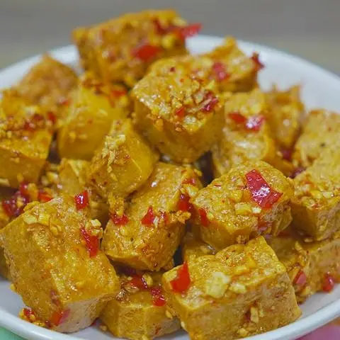 Hình ảnh đậu hủ chiên tỏi ớt 